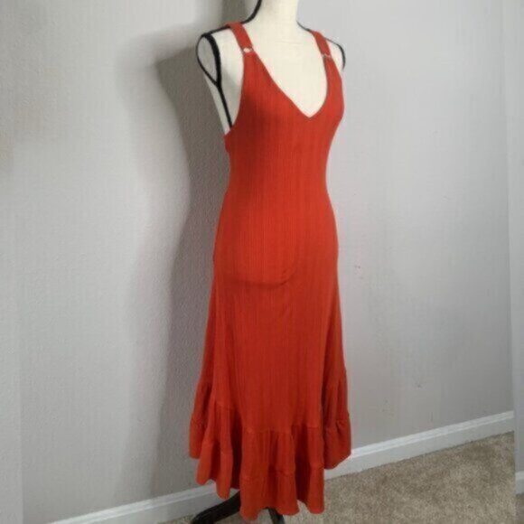 Free People Into You Orange Midi/Maxi Dress - Picture 5 of 14